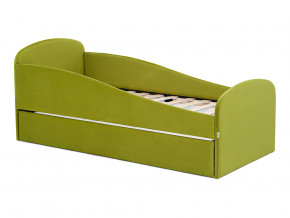 Кровать с ящиком Letmo оливковый (велюр) в Чусовом - chusovoj.magazinmebel.ru | фото