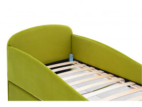 Кровать с ящиком Letmo оливковый (велюр) в Чусовом - chusovoj.magazinmebel.ru | фото - изображение 3