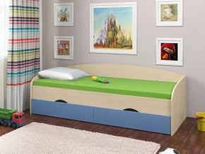 Кровать Соня 2 дуб молочный-голубой в Чусовом - chusovoj.magazinmebel.ru | фото - изображение 1