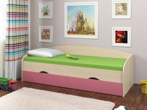 Кровать Соня 2 дуб молочный-розовый в Чусовом - chusovoj.magazinmebel.ru | фото - изображение 1