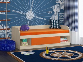 Кровать Соня 4 дуб молочный-оранжевый в Чусовом - chusovoj.magazinmebel.ru | фото - изображение 1