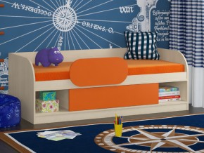 Кровать Соня 4 дуб молочный-оранжевый в Чусовом - chusovoj.magazinmebel.ru | фото - изображение 3