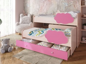 Кровать Соник с ящиком млечный дуб-розовый в Чусовом - chusovoj.magazinmebel.ru | фото