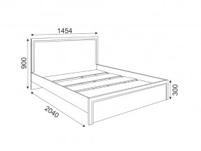 Кровать стандарт с настилом 1400 Беатрис модуль 16 Орех гепланкт в Чусовом - chusovoj.magazinmebel.ru | фото - изображение 2