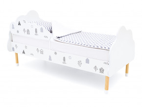 Кровать Stumpa Облако с бортиком рисунок Домики в Чусовом - chusovoj.magazinmebel.ru | фото