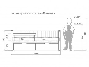 Кровать-тахта мягкая Svogen с ящиками и бортиком бежево-белый в Чусовом - chusovoj.magazinmebel.ru | фото - изображение 2