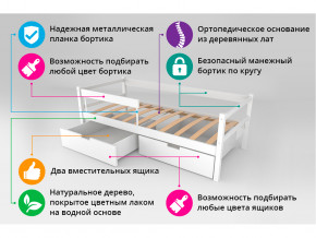 Кровать-тахта Svogen с ящиками и бортиком бежевый в Чусовом - chusovoj.magazinmebel.ru | фото - изображение 4