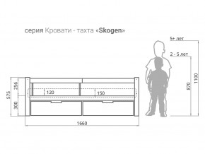 Кровать-тахта Svogen с ящиками и бортиком дерево в Чусовом - chusovoj.magazinmebel.ru | фото - изображение 3