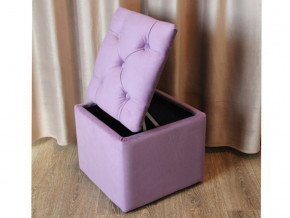 Пуф с каретной стяжкой и ящиком для хранения фиолетовый в Чусовом - chusovoj.magazinmebel.ru | фото - изображение 4