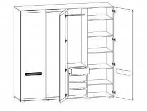 Шкаф 205-SZF2D2L/21/22 Ацтека белый в Чусовом - chusovoj.magazinmebel.ru | фото - изображение 2