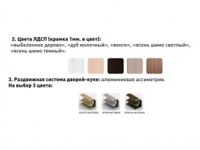 Шкаф-купе Акцент-Сим Д 2400-600 шимо светлый в Чусовом - chusovoj.magazinmebel.ru | фото - изображение 3