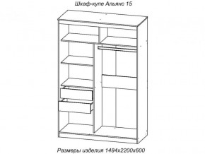 Шкаф-купе Альянс 15 комплект зеркал №2 в Чусовом - chusovoj.magazinmebel.ru | фото - изображение 2