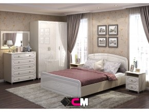 Спальня Виктория МДФ с большим комодом в Чусовом - chusovoj.magazinmebel.ru | фото