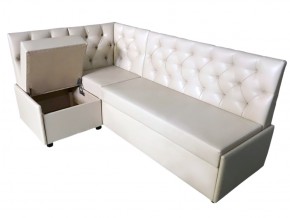 Угловой диван Призма со стяжками белый со спальным местом в Чусовом - chusovoj.magazinmebel.ru | фото - изображение 2