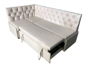 Угловой диван Призма со стяжками белый со спальным местом в Чусовом - chusovoj.magazinmebel.ru | фото - изображение 3